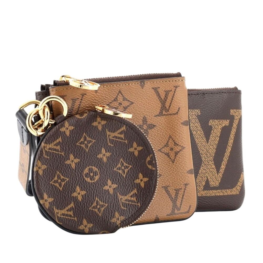 Louis Vuitton Reverse Monogram Trio Pouch Set Clutch Wristlet - Picture 2 of 7